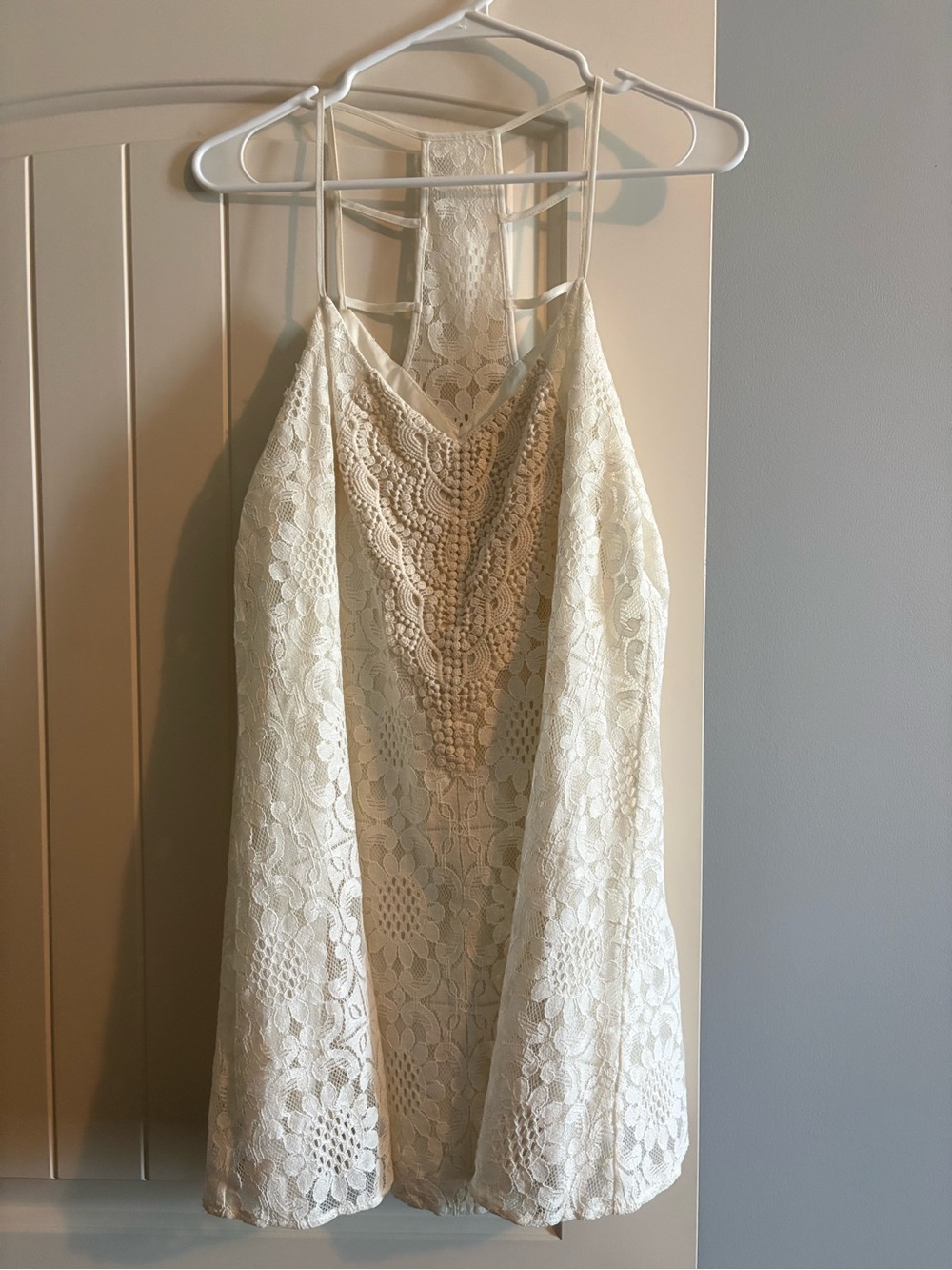 Women's Cream Lace Dress